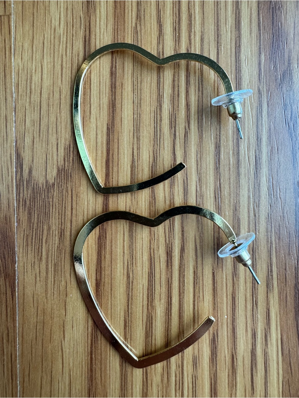 Rocksbox Gold Heart Outline Hoop Earrings